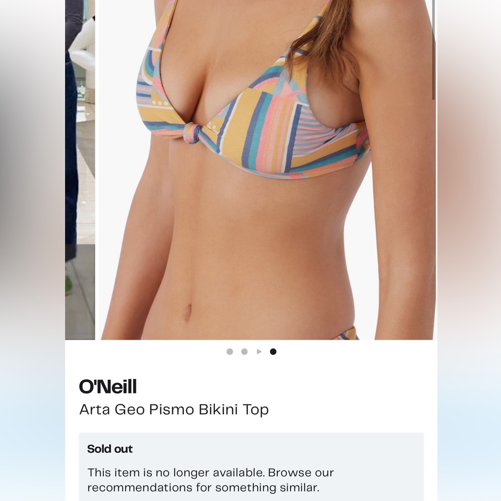 O’NEILL ❤️🔥 ARTS GEO PISMO BIKINI TOP NWT SIZE LARGE - Picture 6 of 6